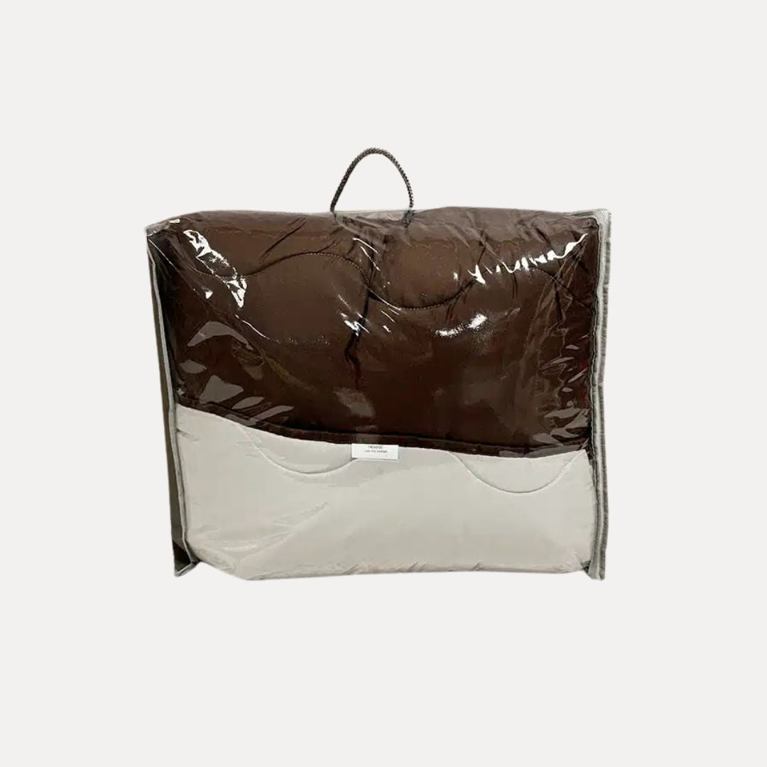 couette chaude chocolat ecru 2