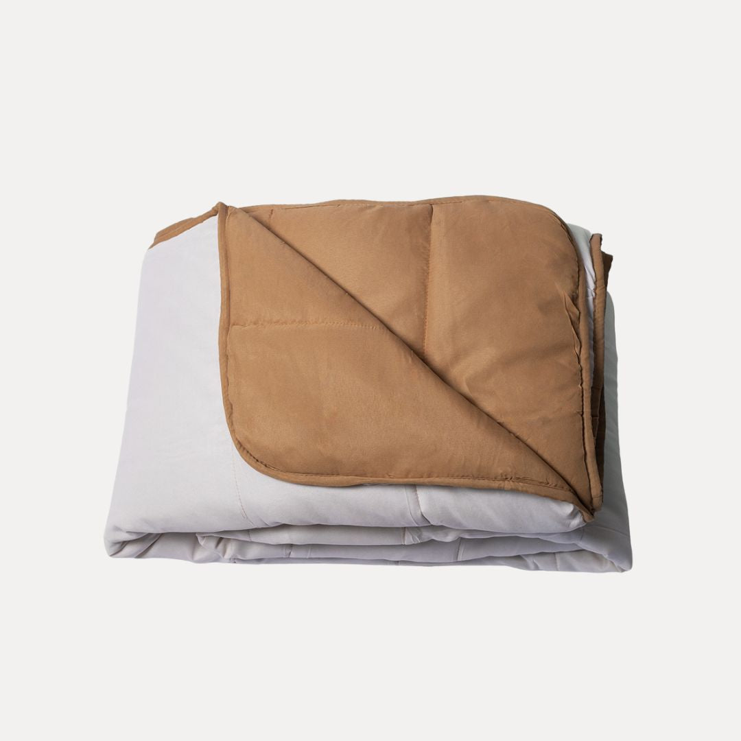 couette légère taupe camel
