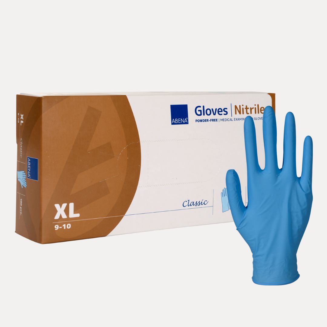 Gant examen nitrile bleus non poudre 4