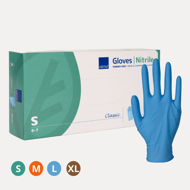 Gant examen nitrile bleus non poudre