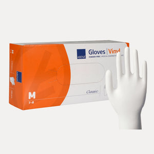 Gant examen vinyle transparent non poudre