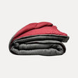 couette chaude gris rouge